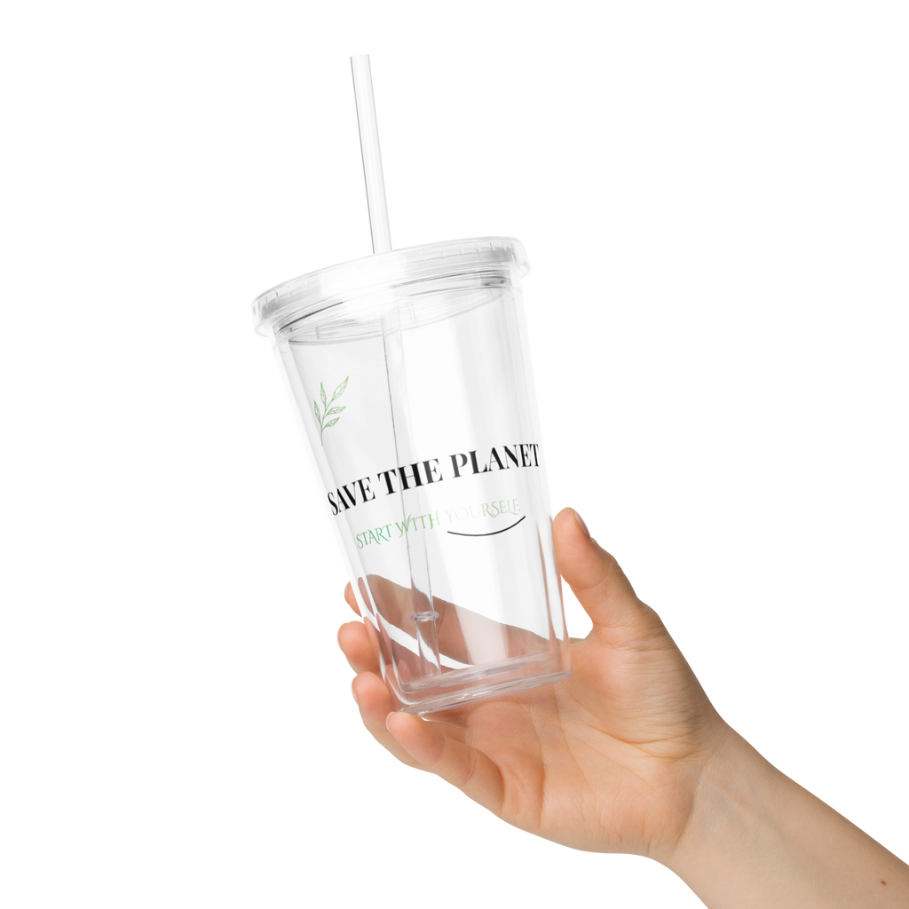 Save The Planet - Clear Tumbler