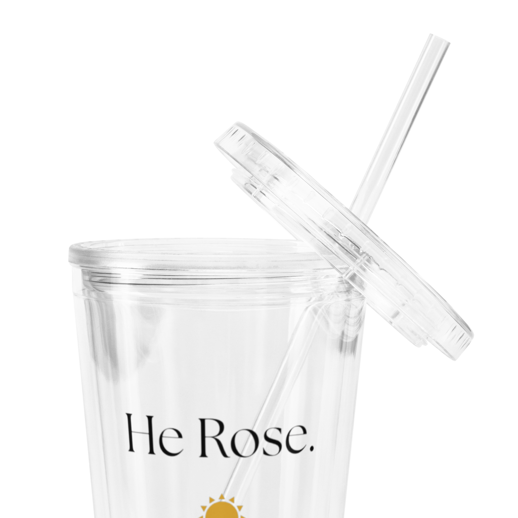 He Rose - Clear Tumbler
