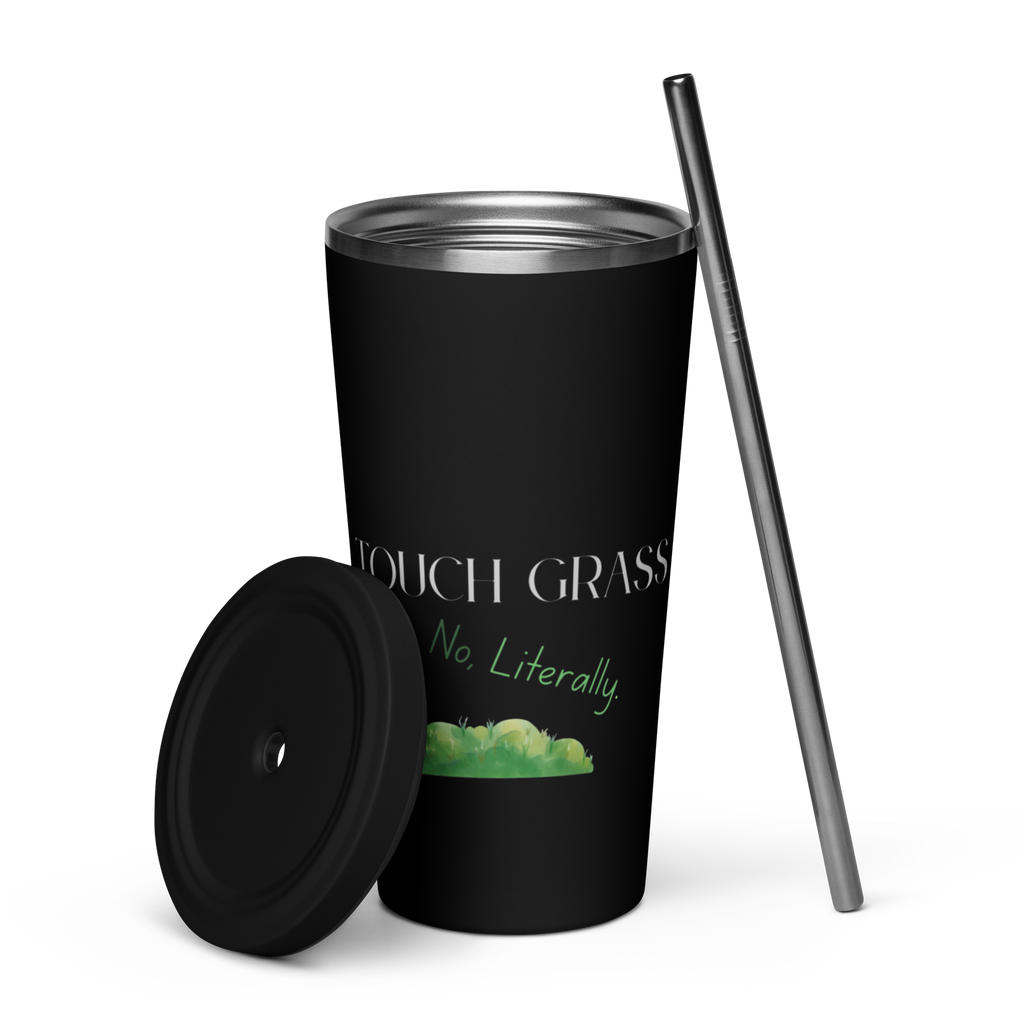 Touch Grass - Black Insulated Tumbler