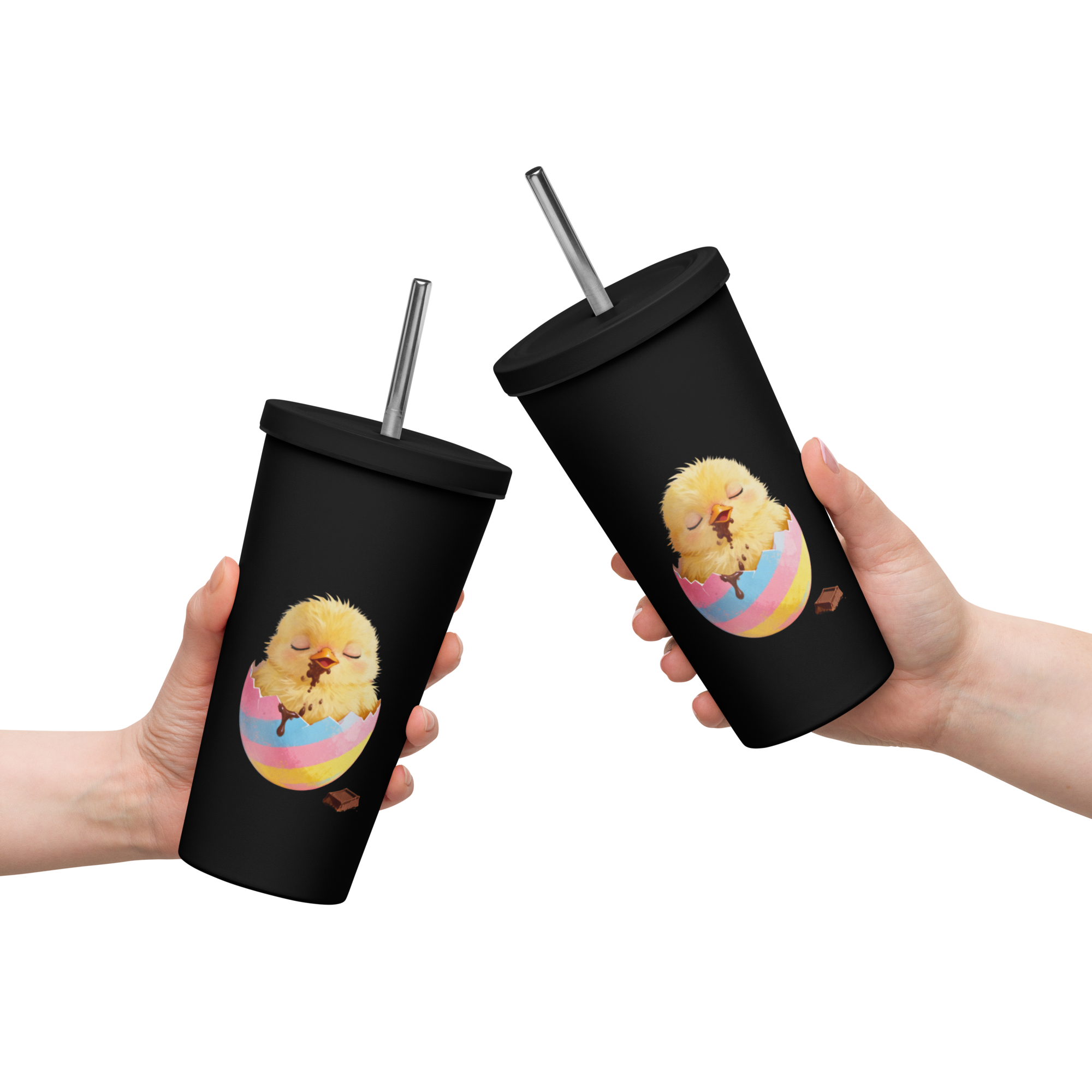 Easter Chicky - Black Insulated Tumbler