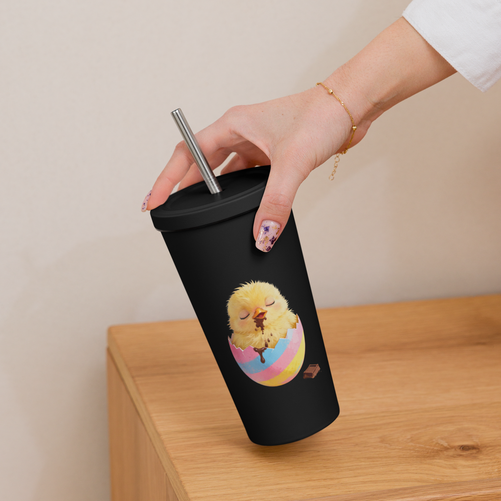 Easter Chicky - Black Insulated Tumbler