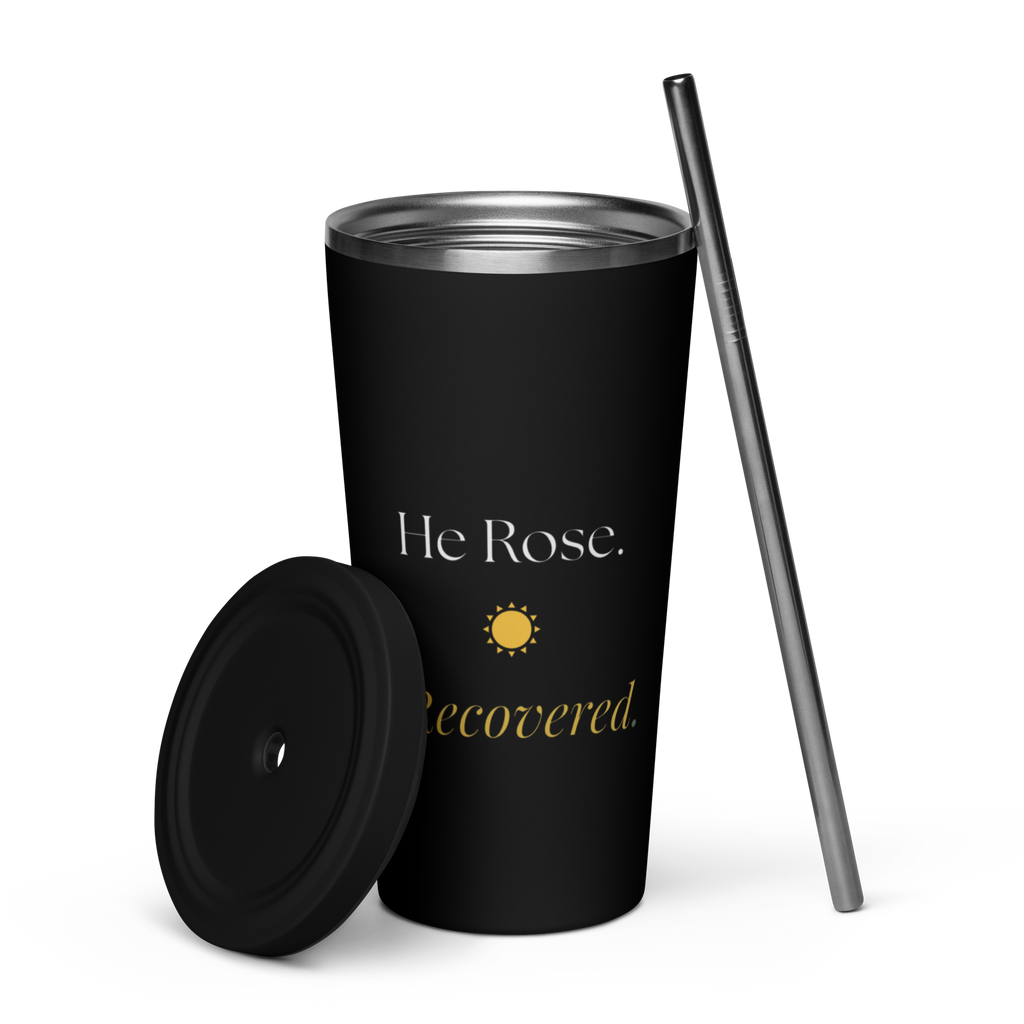 He Rose - Black Insulated Tumbler