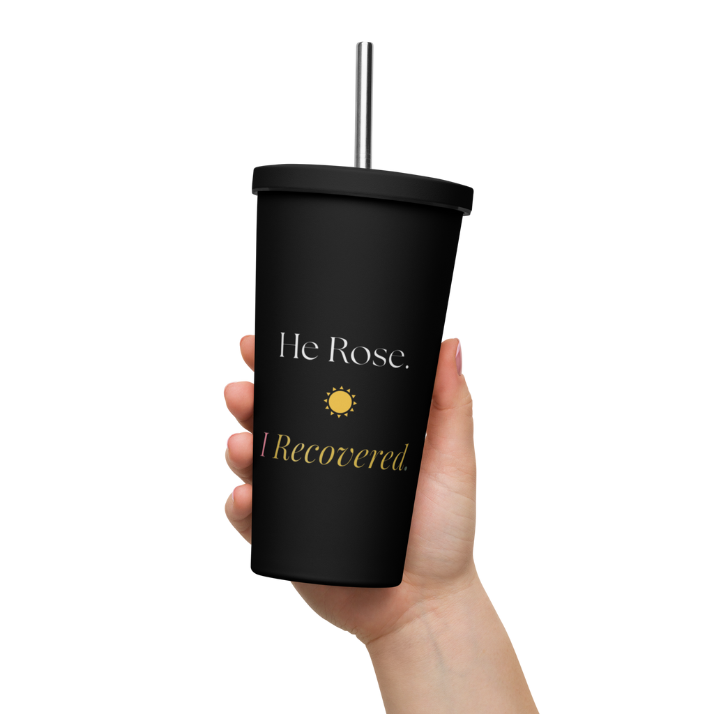 He Rose - Black Insulated Tumbler