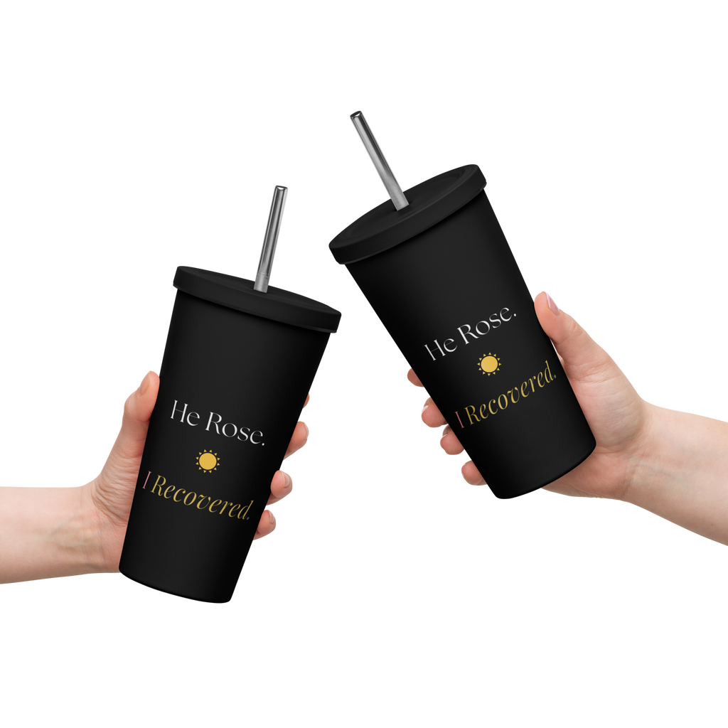 He Rose - Black Insulated Tumbler