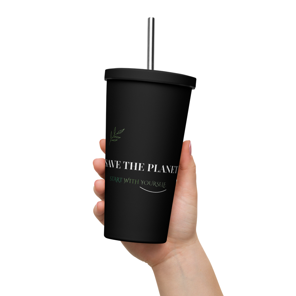 Save The Planet - Black Insulated Tumbler