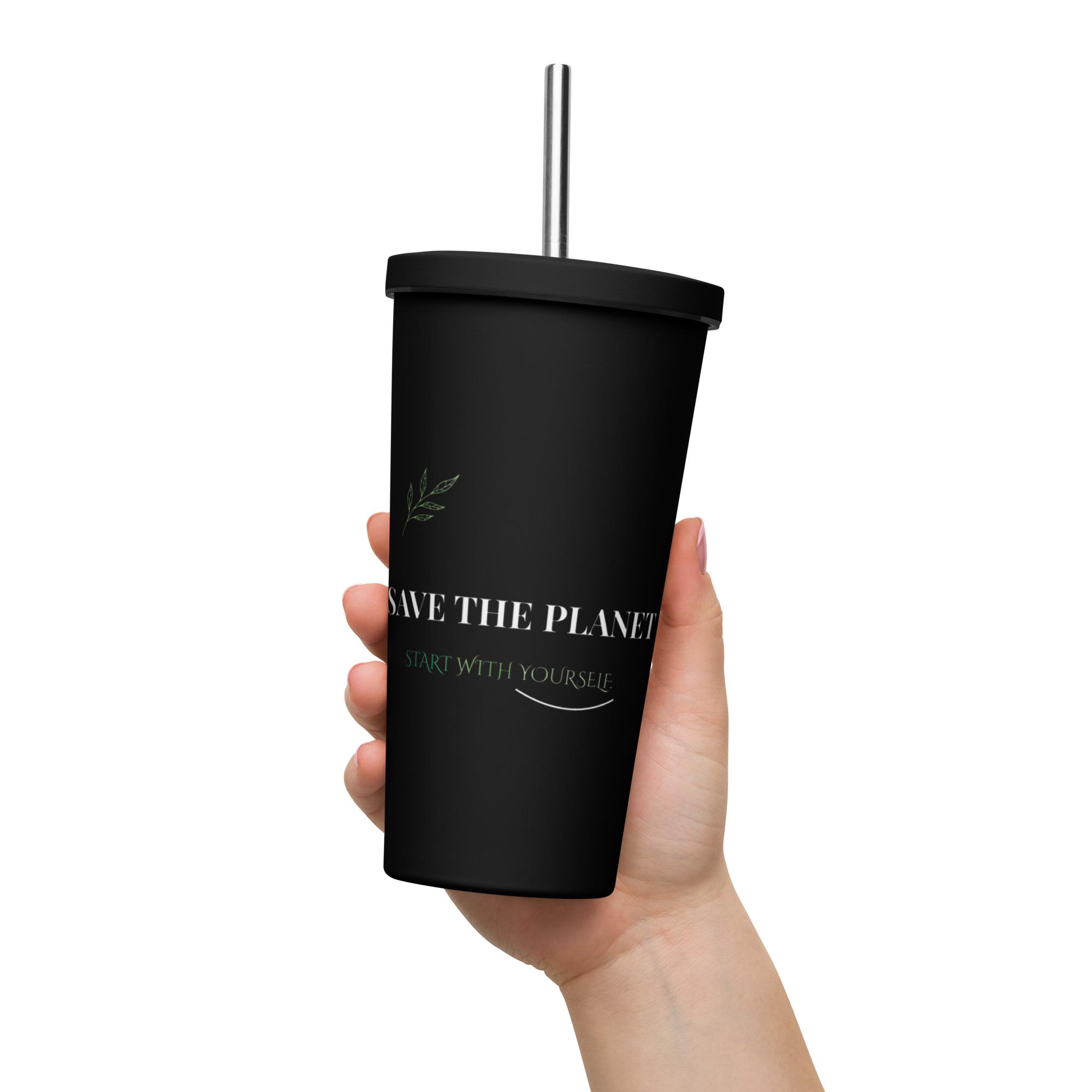Save The Planet - Black Insulated Tumbler