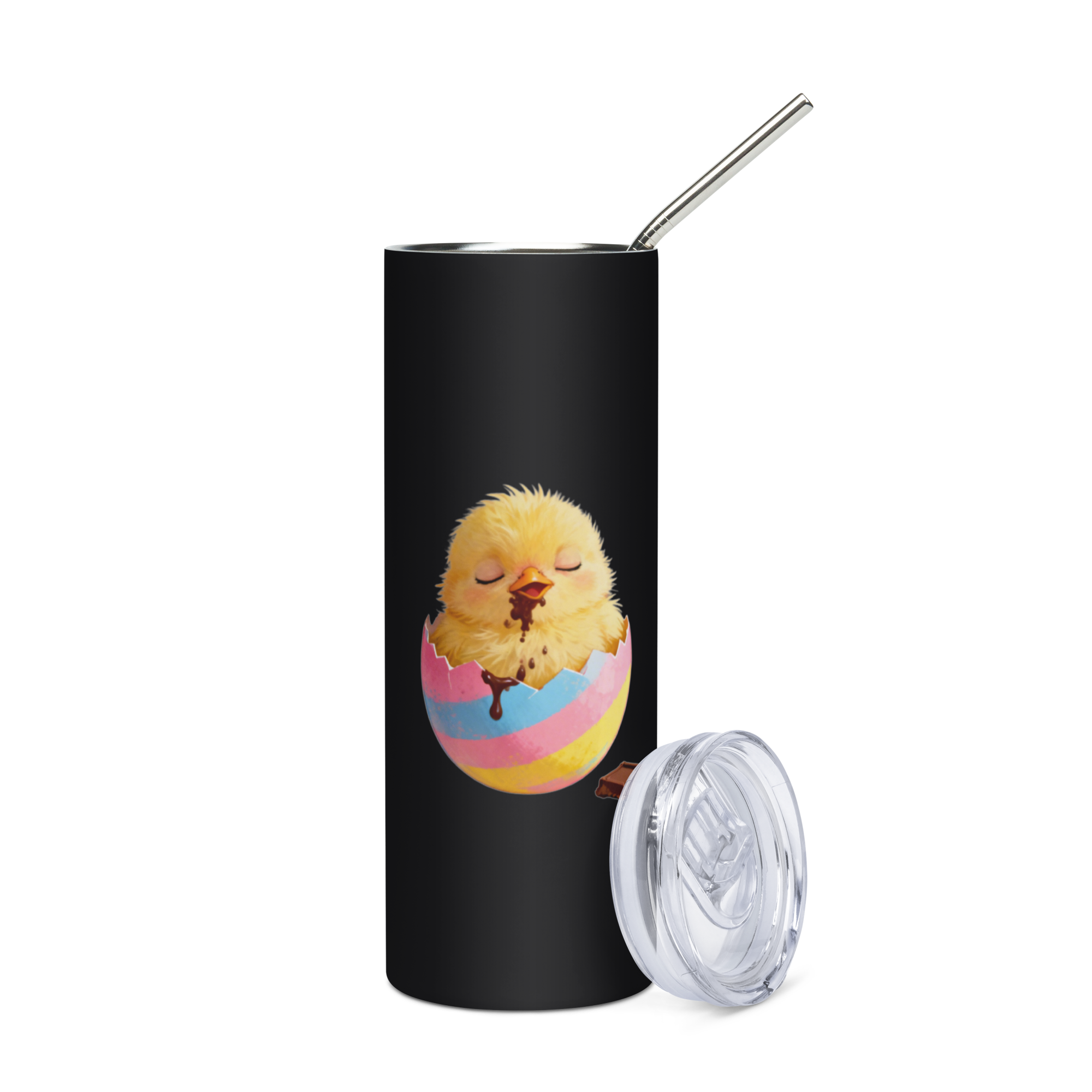 Easter Chicky - Black Stainless Steel Tumbler