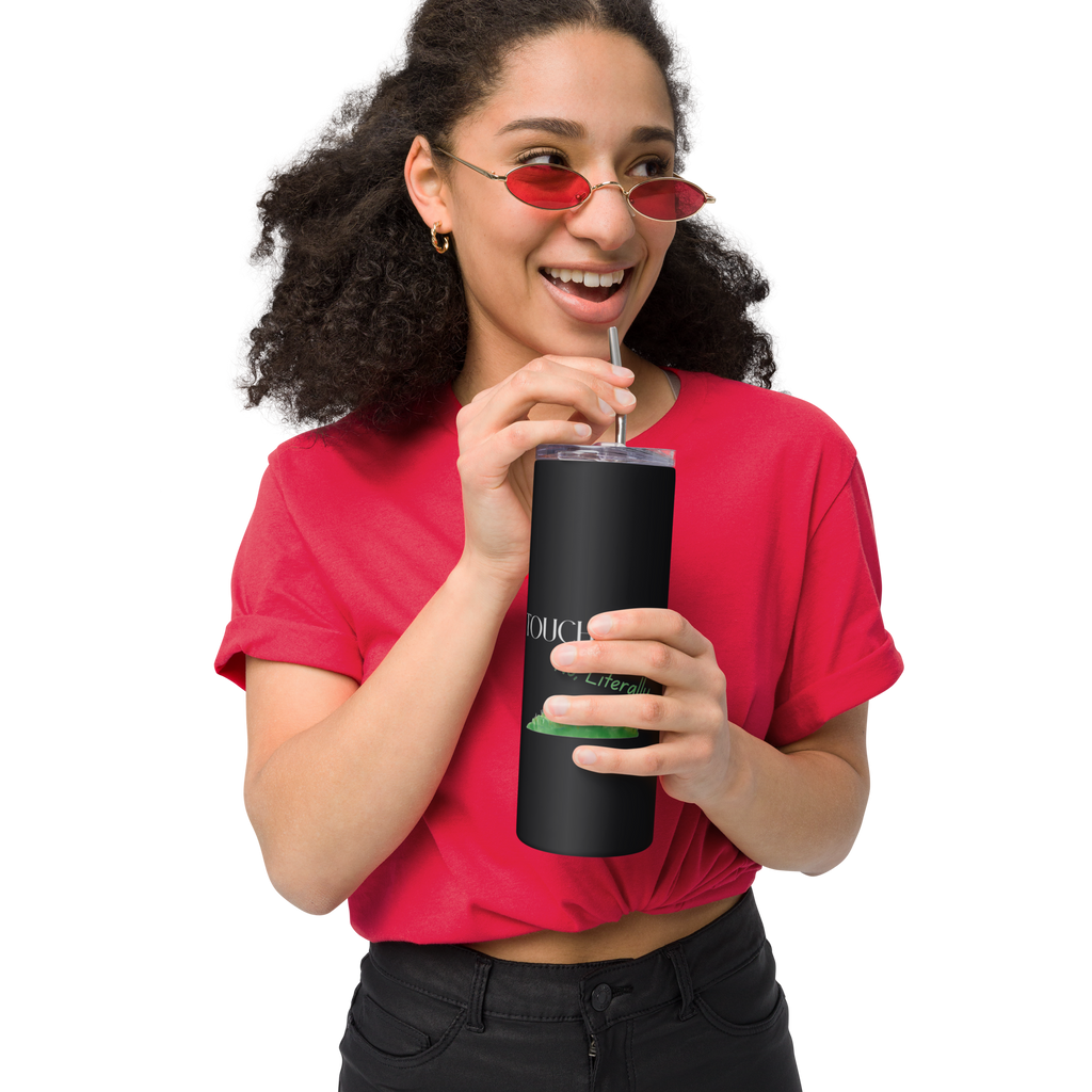 Touch Grass - Black Stainless Steel Tumbler