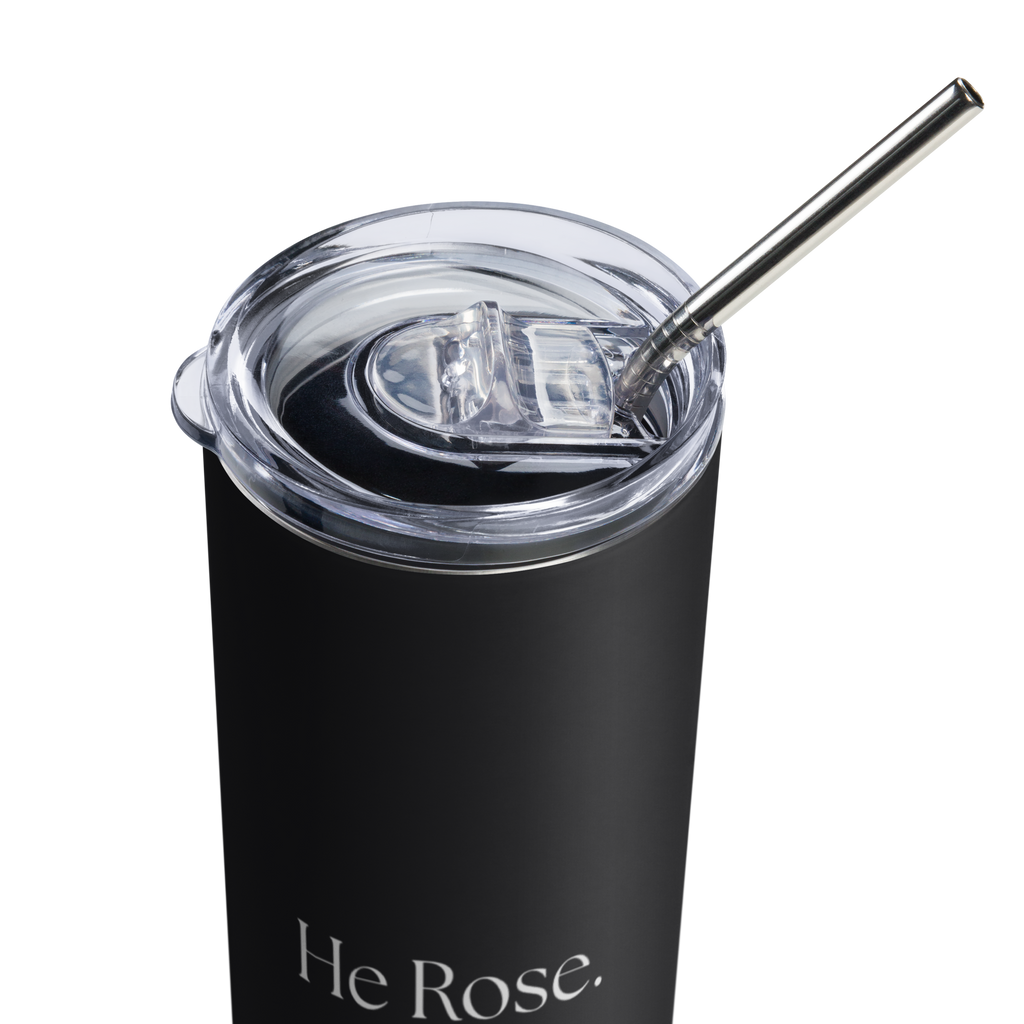 He Rose - Black Stainless Steel Tumbler